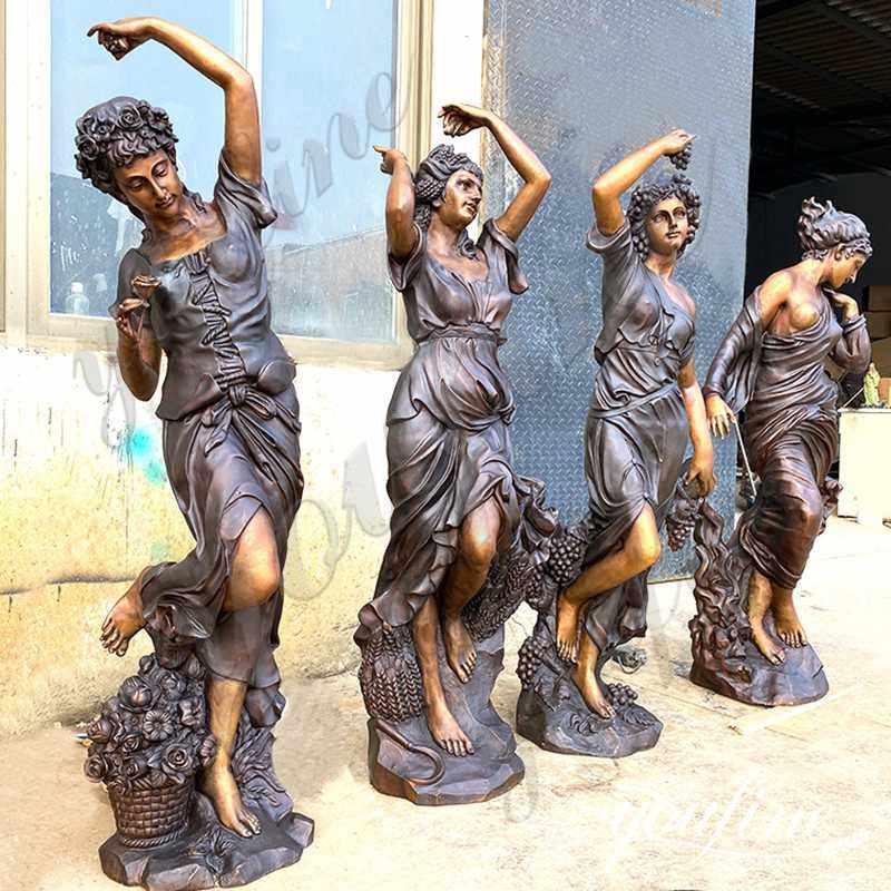 Bronze Greek Classic Four Season Sculptures for Sale BOK1-283 - Bronze Garden Statue - 2