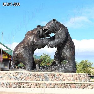 Outdoor Large Battling Bear Statue for Sale BOK1-308