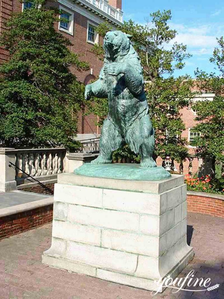 Outdoor Large Battling Bear Statue for Sale BOK1-308 - Bronze Bear Statues - 7