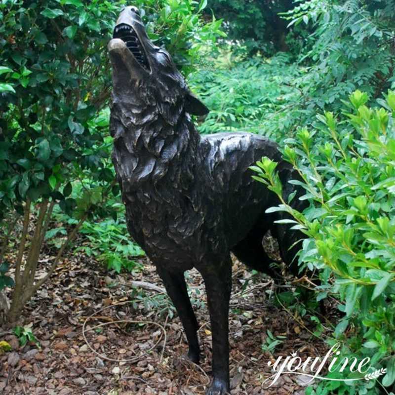 black wolf sculpture-YouFine Sculpture
