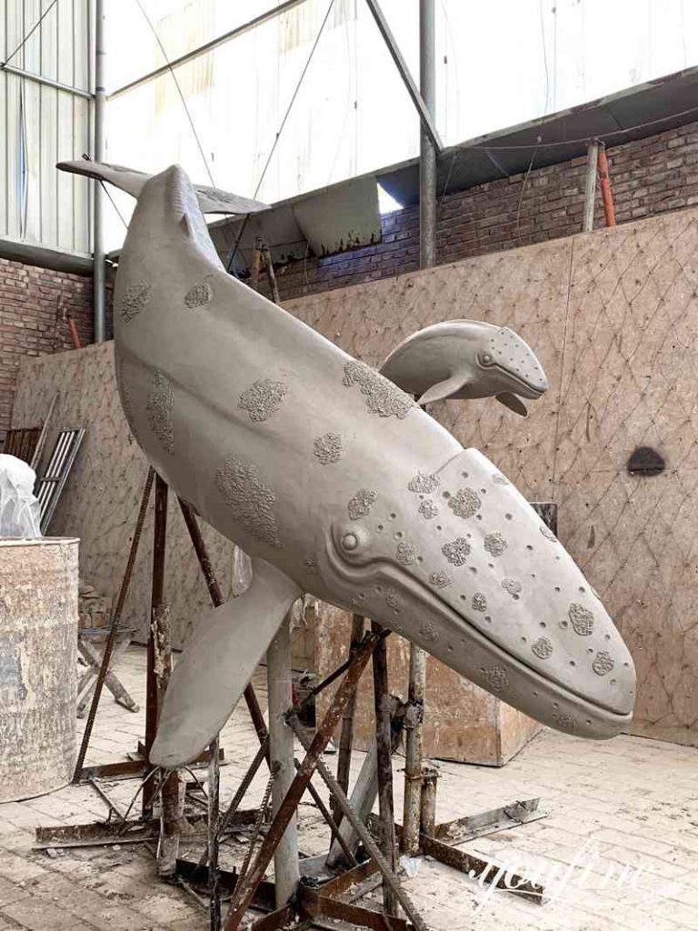 Large Outdoor Bronze Whale Sculptures Animal Art for Sale BOK1-129 - Other Animal sculptures - 12