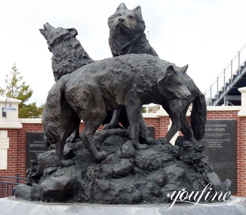 bronze wolf statue-YouFine Sculpture