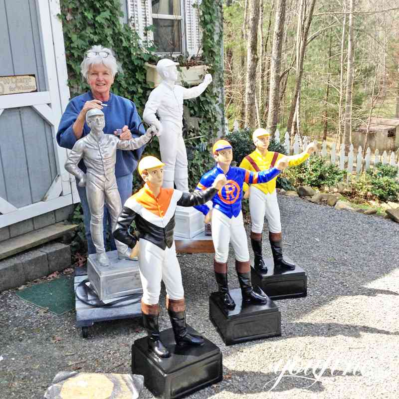 Fiberglass Life size Lawn Jockey Statue for Sale FOKK-002 - Fiberglass Statue - 12