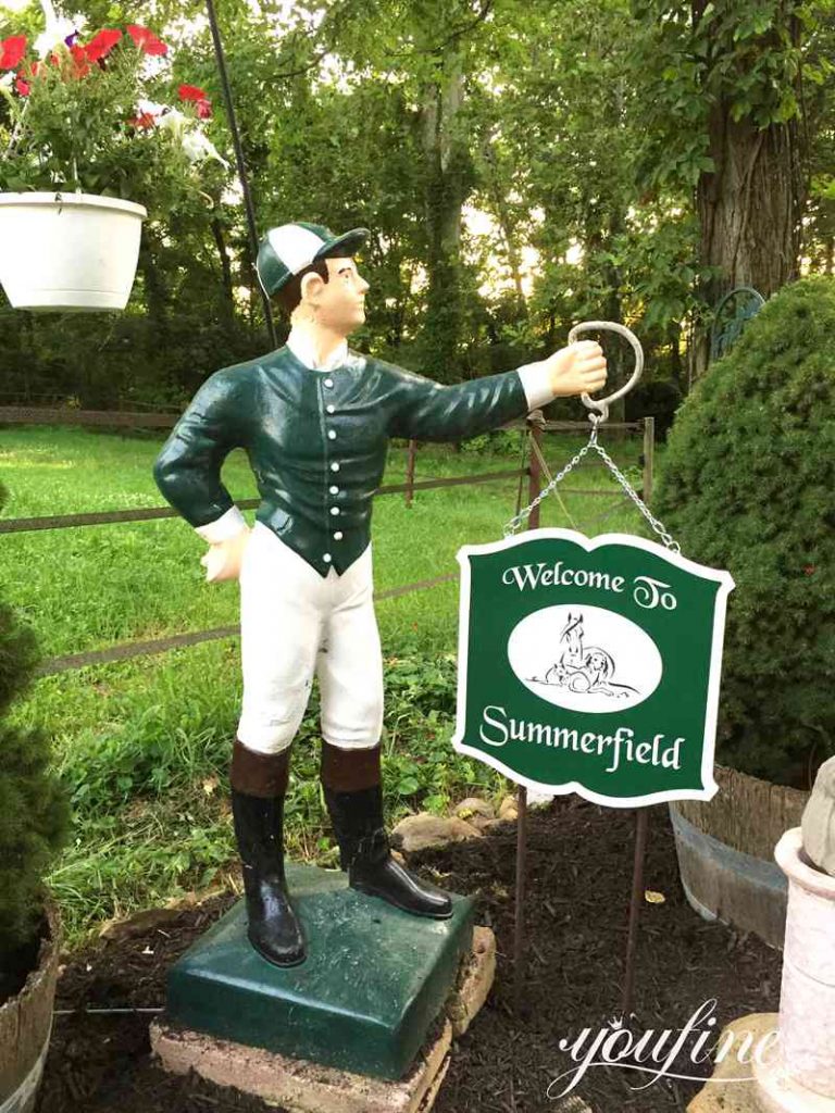 Fiberglass Life size Lawn Jockey Statue for Sale FOKK-002 - Fiberglass Statue - 8