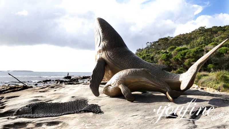 Large Outdoor Bronze Whale Sculptures Animal Art for Sale BOK1-129 - Other Animal sculptures - 8