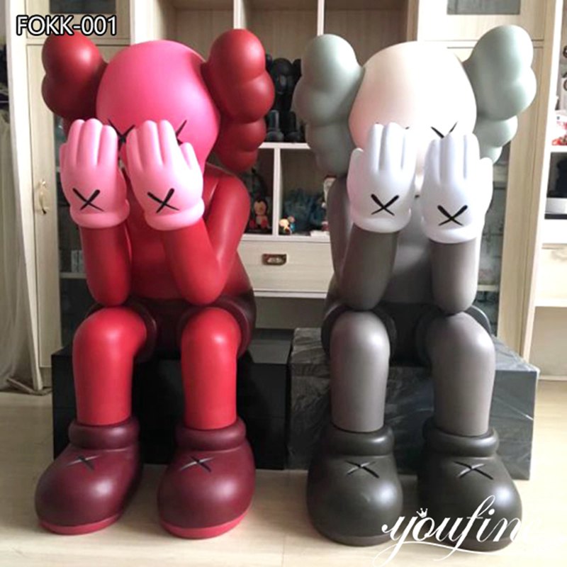 Fiberglass Passing Through Kaws Statue Brian Donnelly Art for Sale FOKK-001 - Fiberglass Statue - 3