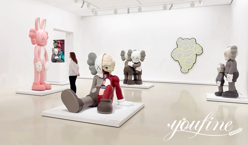 Fiberglass Passing Through Kaws Statue Brian Donnelly Art for Sale FOKK-001 - Fiberglass Statue - 22