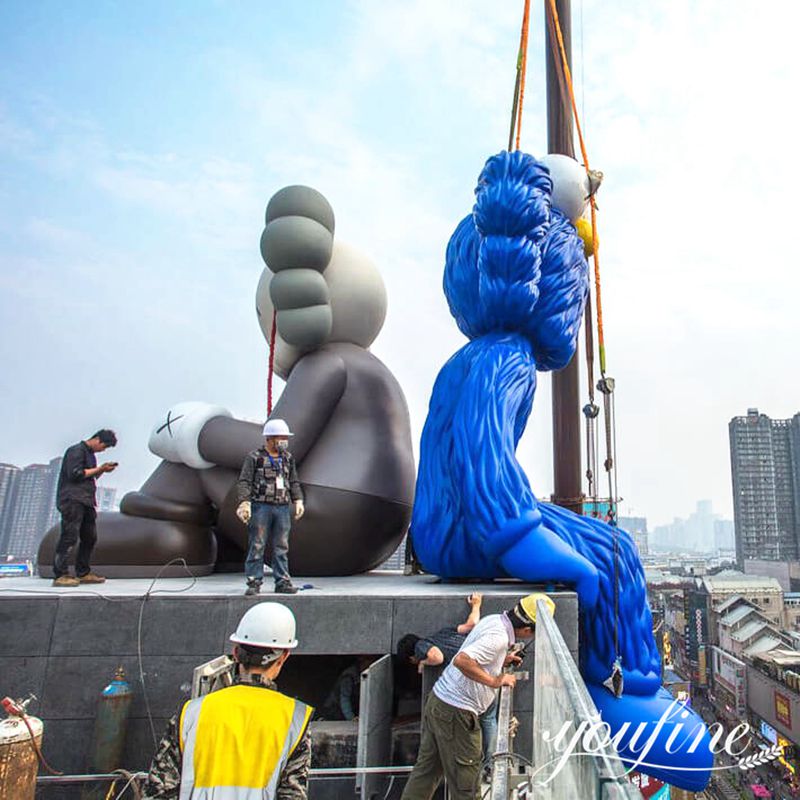 Fiberglass Passing Through Kaws Statue Brian Donnelly Art for Sale FOKK-001 - Fiberglass Statue - 20