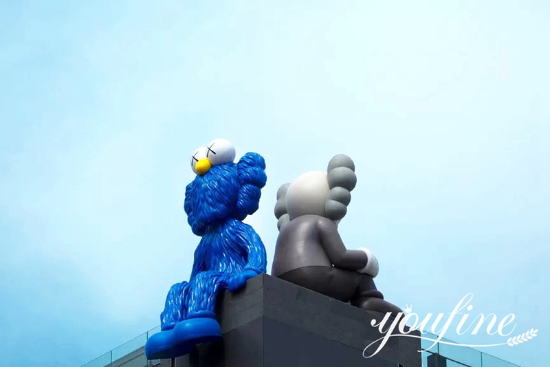 Fiberglass Passing Through Kaws Statue Brian Donnelly Art for Sale FOKK-001 - Fiberglass Statue - 21