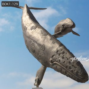 Large Outdoor Bronze Whale Sculptures Animal Art for Sale BOK1-129