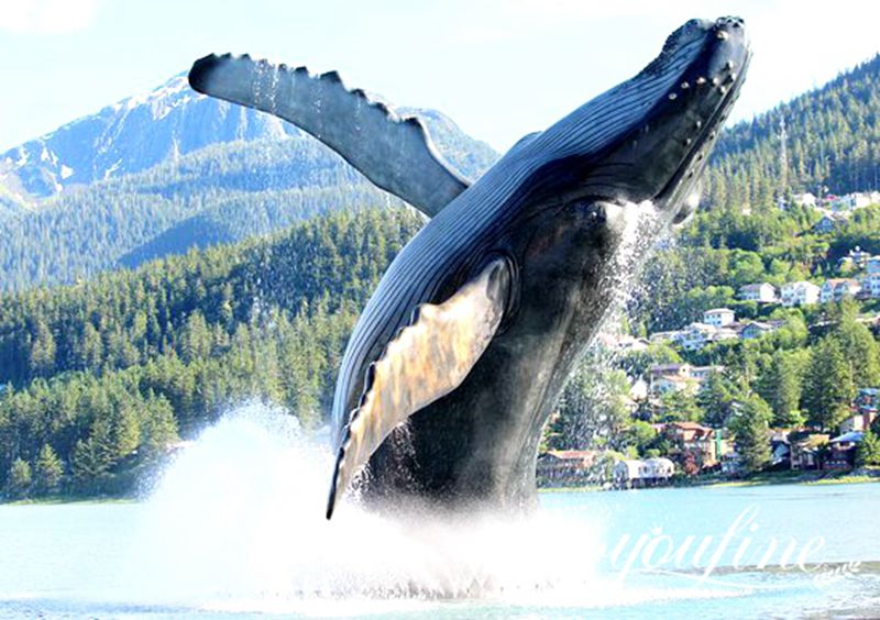 Large Outdoor Bronze Whale Sculptures Animal Art for Sale BOK1-129 - Other Animal sculptures - 9