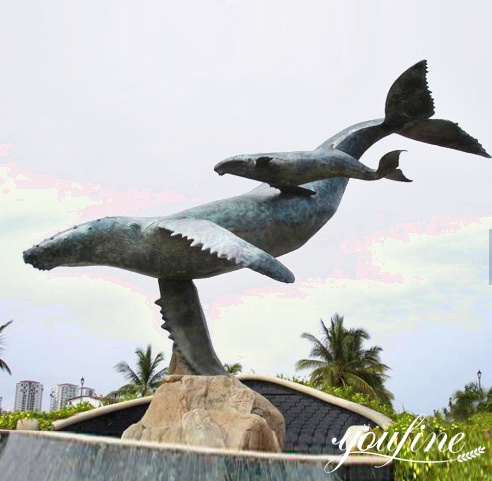 Large Outdoor Bronze Whale Sculptures Animal Art for Sale BOK1-129 - Other Animal sculptures - 2