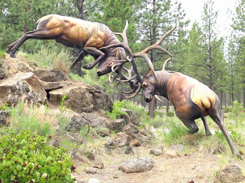 Outdoor Yard Bronze Life-size Deer Statues Sale BOK1-296 - Bronze Deer Sculpture - 5
