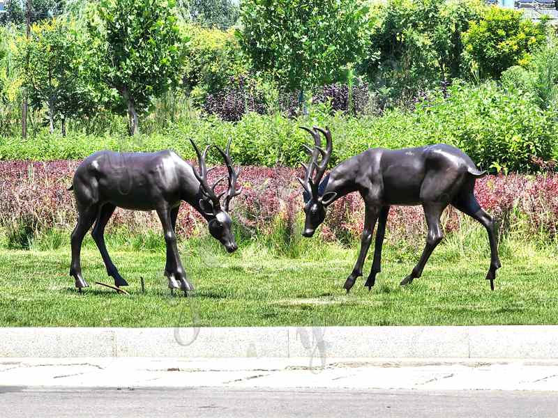 Outdoor Yard Bronze Life-size Deer Statues Sale BOK1-296 - Bronze Deer Sculpture - 3