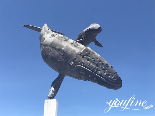 Large Outdoor Bronze Whale Sculptures Animal Art for Sale BOK1-129 - Other Animal sculptures - 3