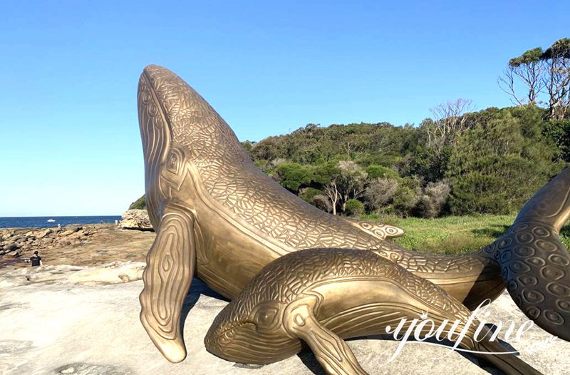 Large Outdoor Bronze Whale Sculptures Animal Art for Sale BOK1-129 - Other Animal sculptures - 7