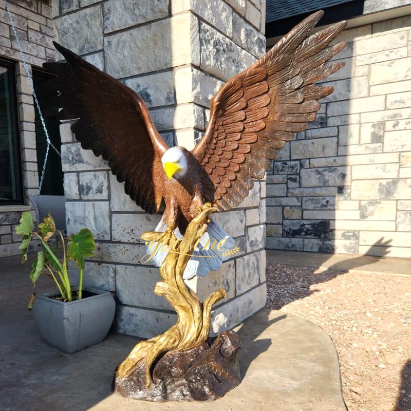 Large Flying Bronze Eagle Statues Wholesale from China Factory BOKK-601 - Bronze Eagle Sculpture - 7