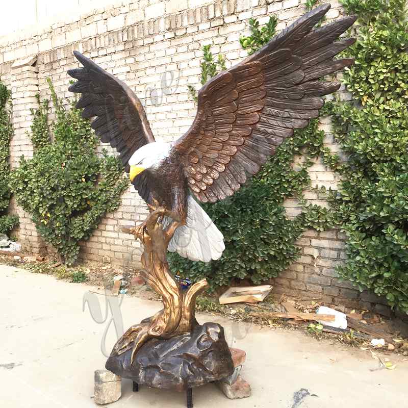 Outdoor Metal Eagle Sculpture Garden Yard Art for Sale BOK1-240 - Bronze Eagle Sculpture - 2