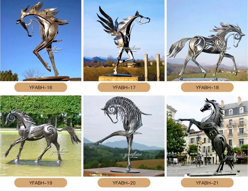 Bronze Decorative Horse Statues	Emmanuel Kieffer Kiss Art Wholesale BOK1-303 - Bronze Horse Statues - 6