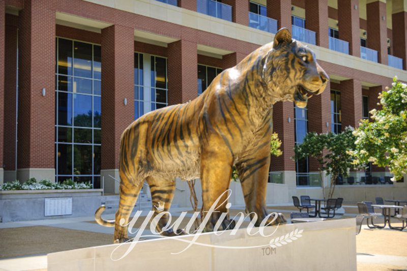 Large Bronze Jungle Tiger Statue Outdoor Decor for Sale BOK1-311 - Other Animal sculptures - 4