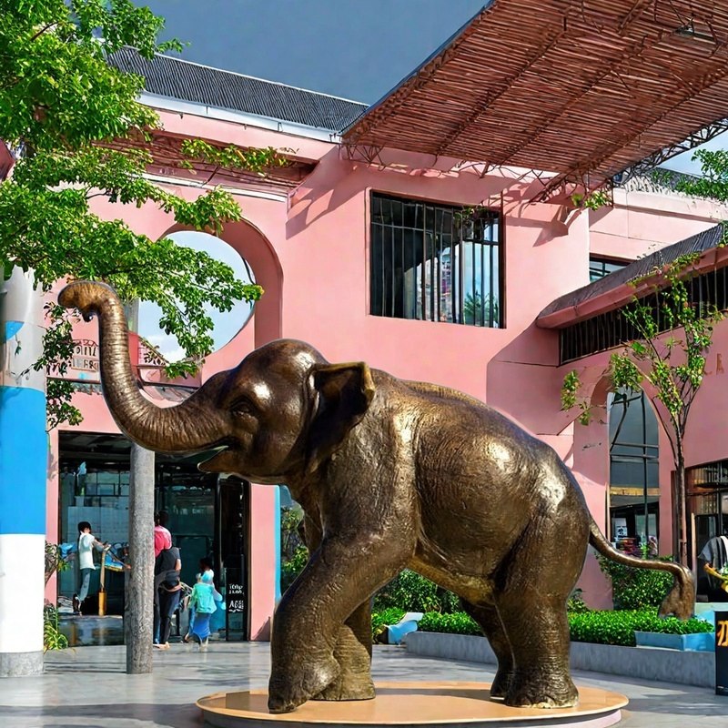 Large Bronze Elephant Statues