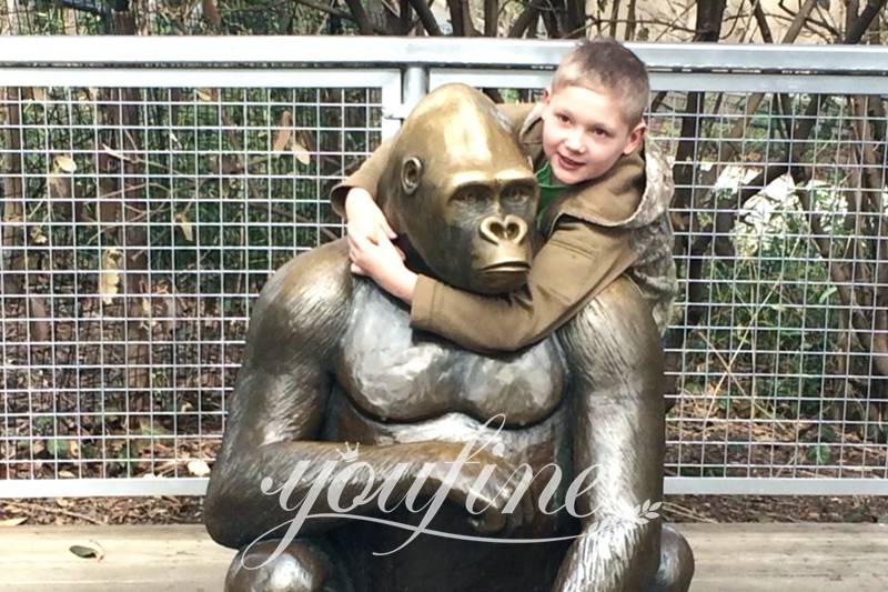 Life Size Monkey Statue for Belgrade Zoo BOK1-322 - Bronze Monkey Statue - 15