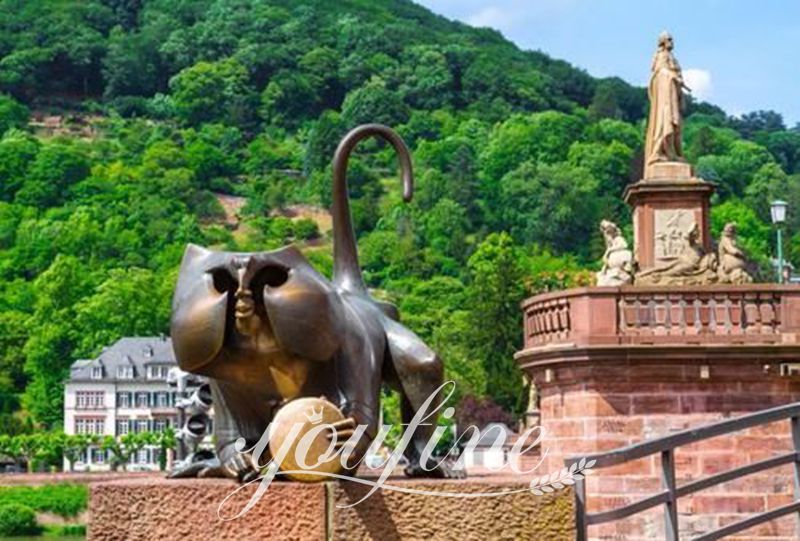 Life Size Monkey Statue for Belgrade Zoo BOK1-322 - Bronze Monkey Statue - 8