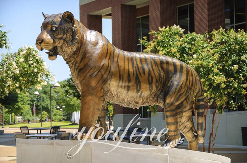 Large Bronze Jungle Tiger Statue Outdoor Decor for Sale BOK1-311 - Other Animal sculptures - 3