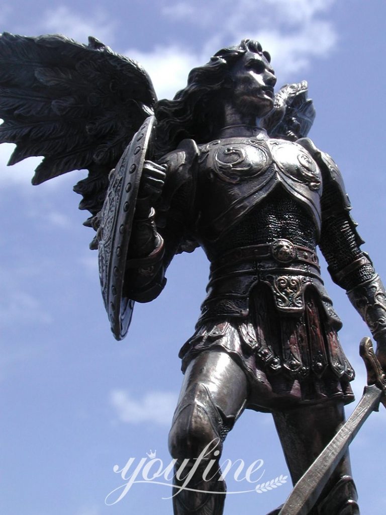 Bronze Famous St Michael Statue for Outdoor Garden for Sale BOK1-315 - Bronze Saint Sculpture - 6