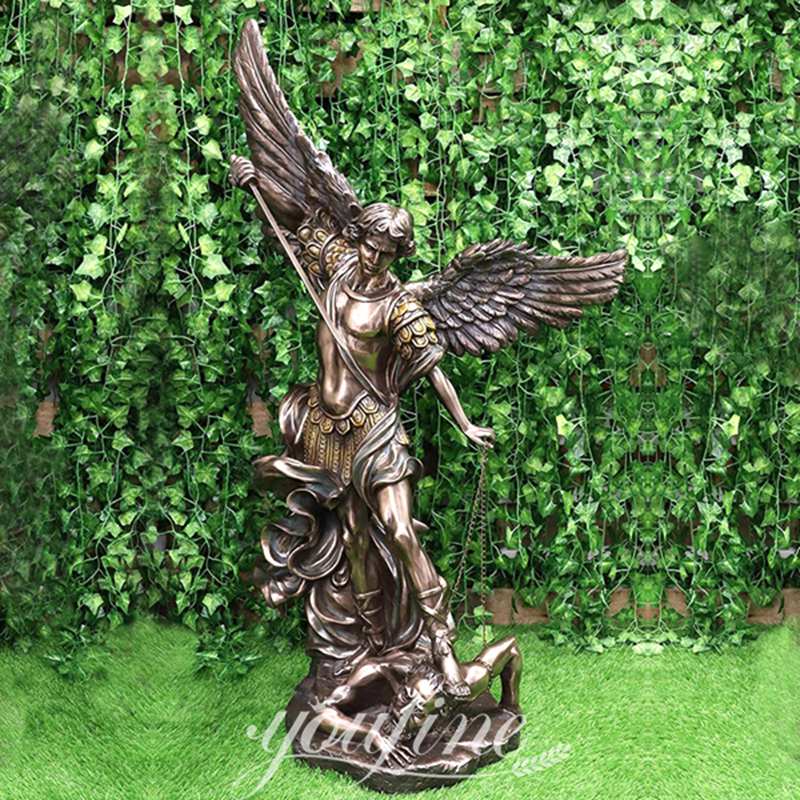 Bronze Famous St Michael Statue for Outdoor Garden for Sale BOK1-315 - Bronze Saint Sculpture - 2