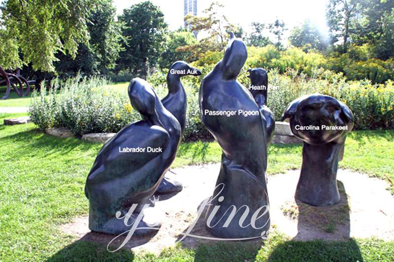 Giant Bronze Lost Bird Project Statue Zoo Decor Factory Supplier BOK1-323 - Other Animal sculptures - 9