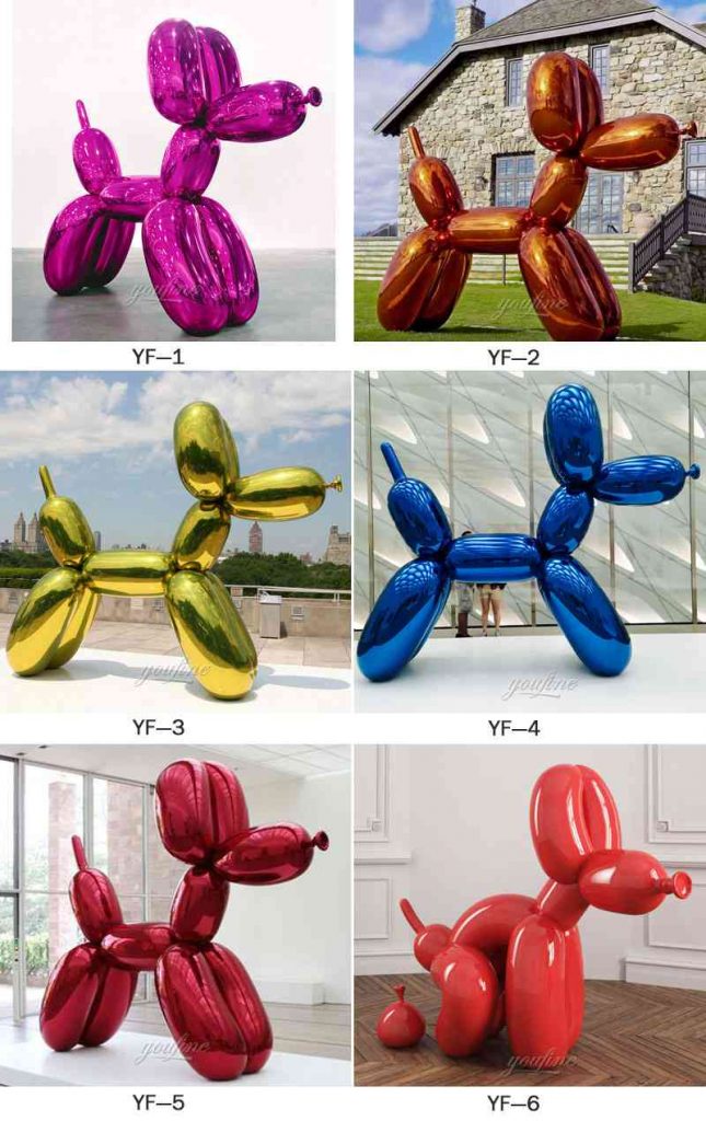 Balloon Dog Sculpture Animal Jeff Koons Art Replica CSS-17 - Fiberglass Statue - 11