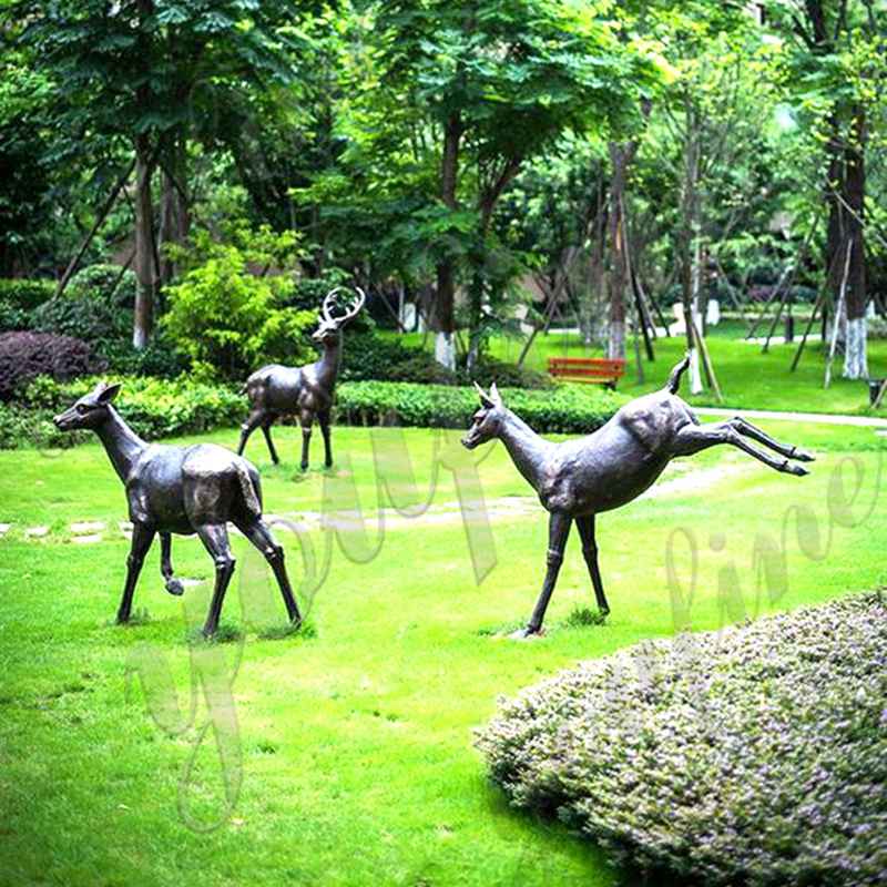 Custom Life Size Bronze Reindeer Statue for Sale BOK1-228 - Bronze Deer Sculpture - 7