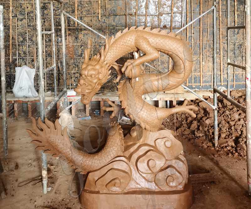 Chinese Bronze Dragon Sculpture Fountain Garden Outdoor Art BOK1-074 - Mythical Creatures Statues - 3