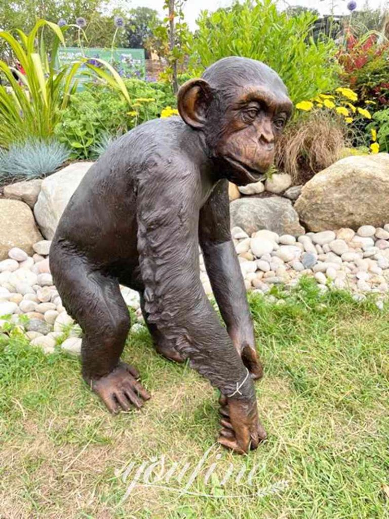 Life Size Monkey Statue for Belgrade Zoo BOK1-322 - Bronze Monkey Statue - 18
