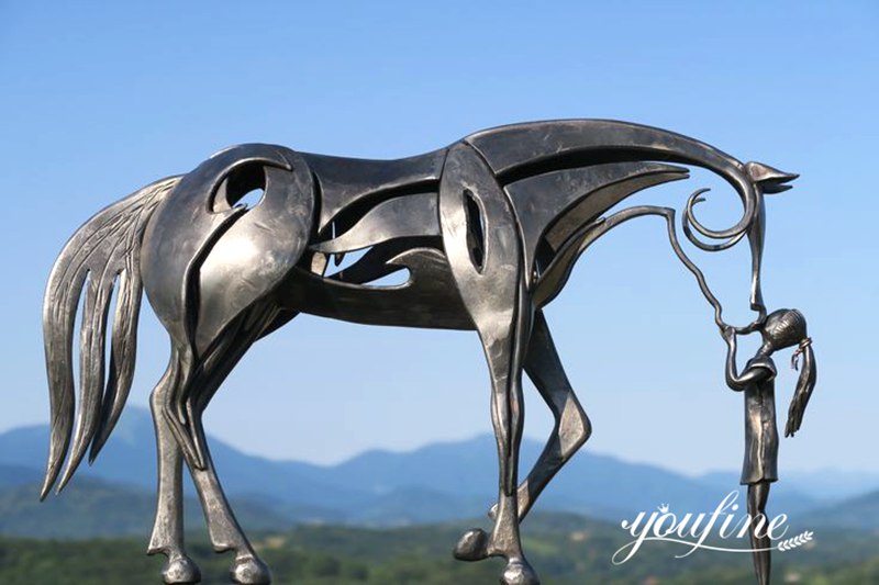 Bronze Decorative Horse Statues	Emmanuel Kieffer Kiss Art Wholesale BOK1-303 - Bronze Horse Statues - 4