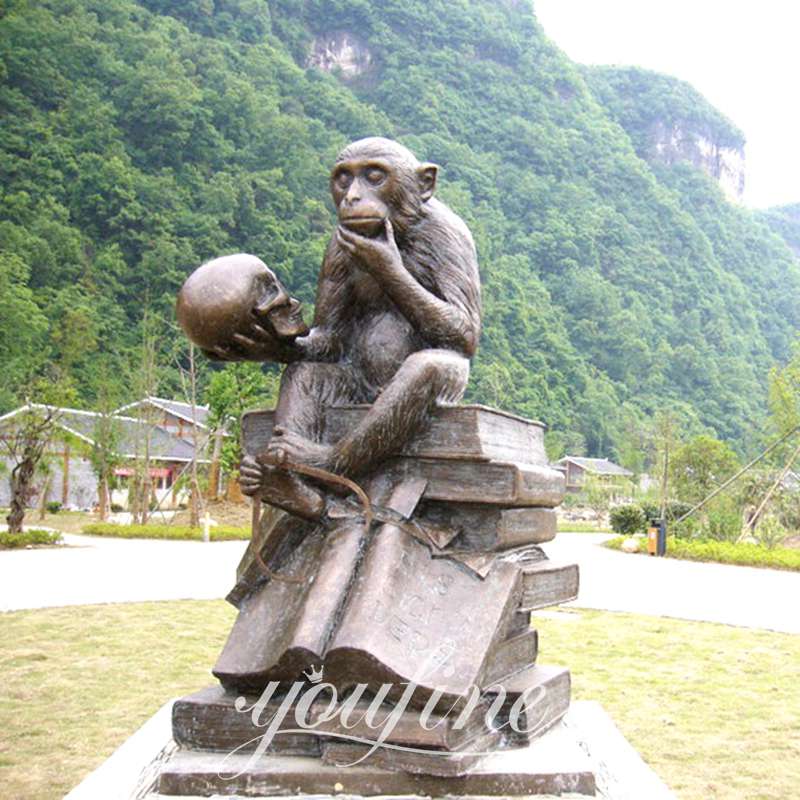 Bronze Monkey Statue Art Belgrade Zoo Decor Factory Supplier BOK1-322 - Other Animal sculptures - 10