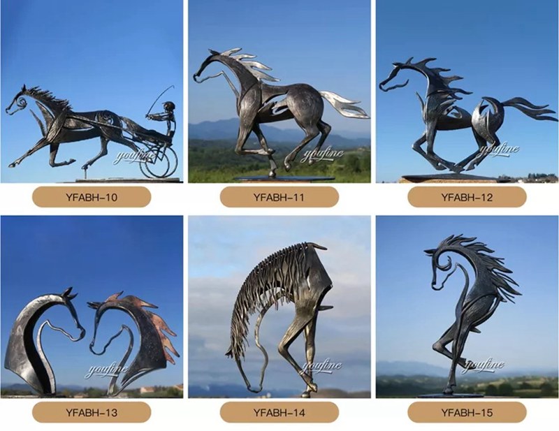 Bronze Decorative Horse Statues	Emmanuel Kieffer Kiss Art Wholesale BOK1-303 - Bronze Horse Statues - 5