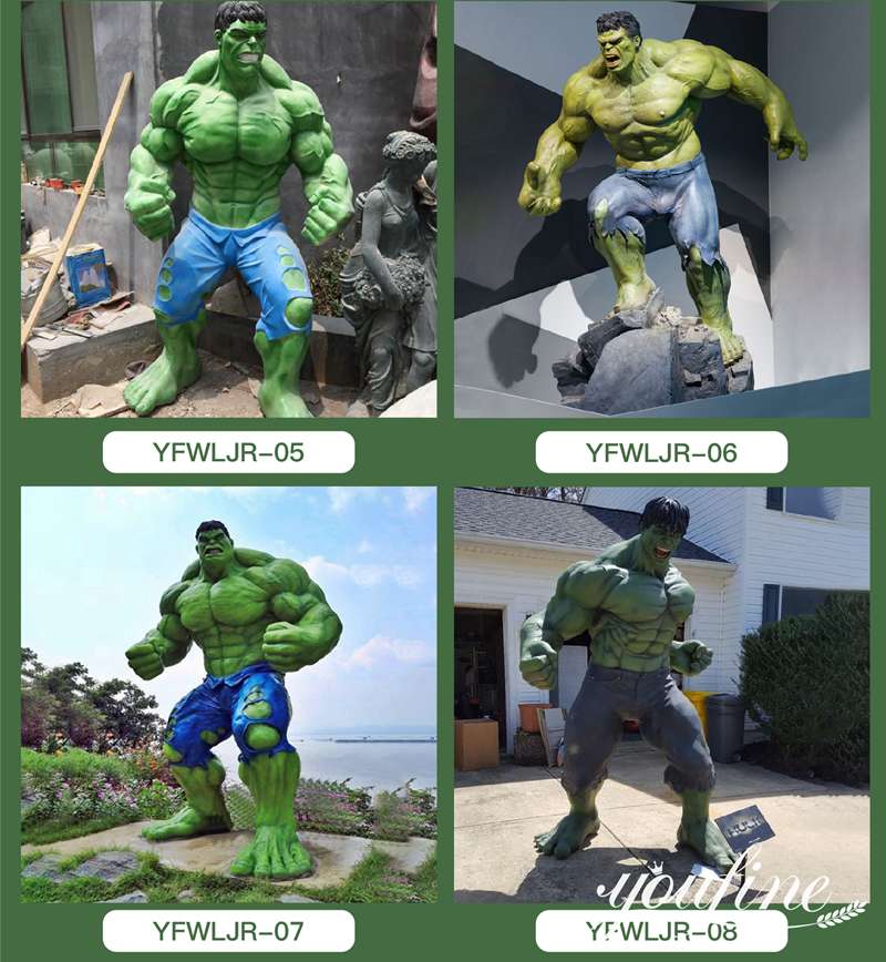 Large Marvel Avengers Incredible Hulk Man Statue for Sale BOK1-223 - Fiberglass Statue - 8