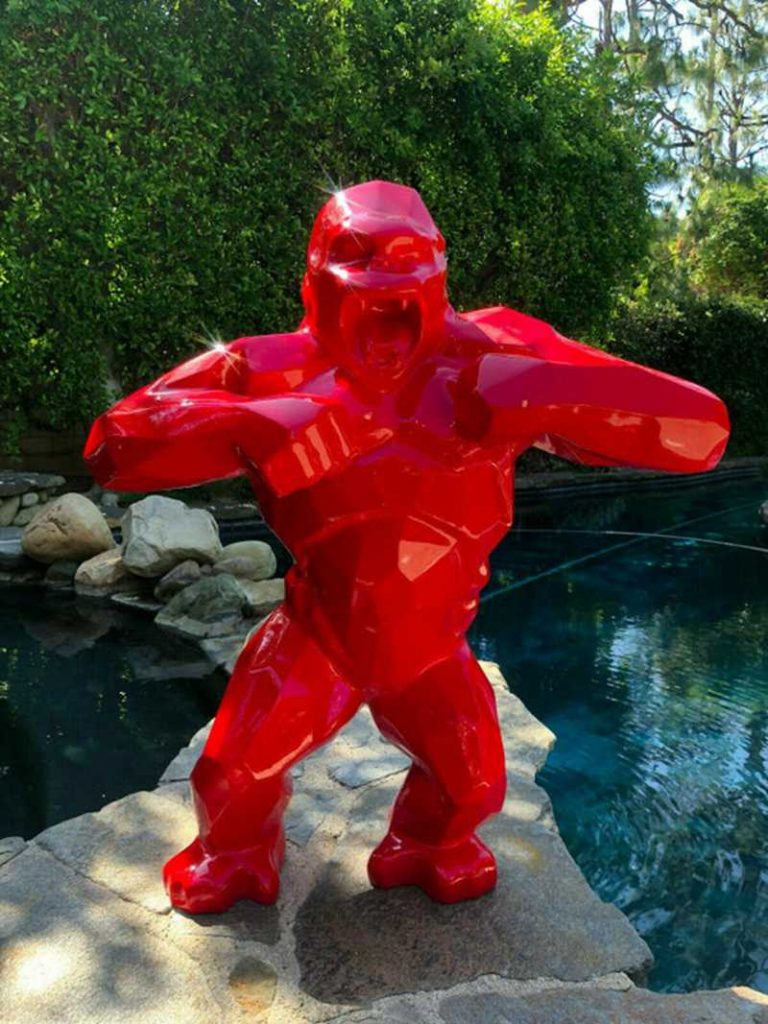 Giant Richard Orlinski Wild King Kong Gorilla Statue CSS-88 - Fiberglass Statue - 9