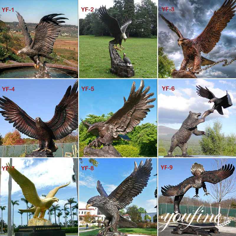 Bronze Bald Eagle Sculpture for Sale BOK1-240 - Bronze Eagle Sculpture - 4