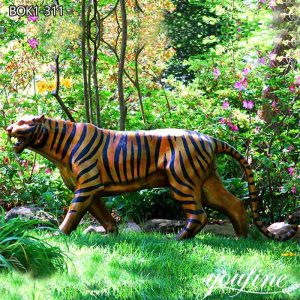 Large Bronze Jungle Tiger Statue Outdoor Decor for Sale BOK1-311