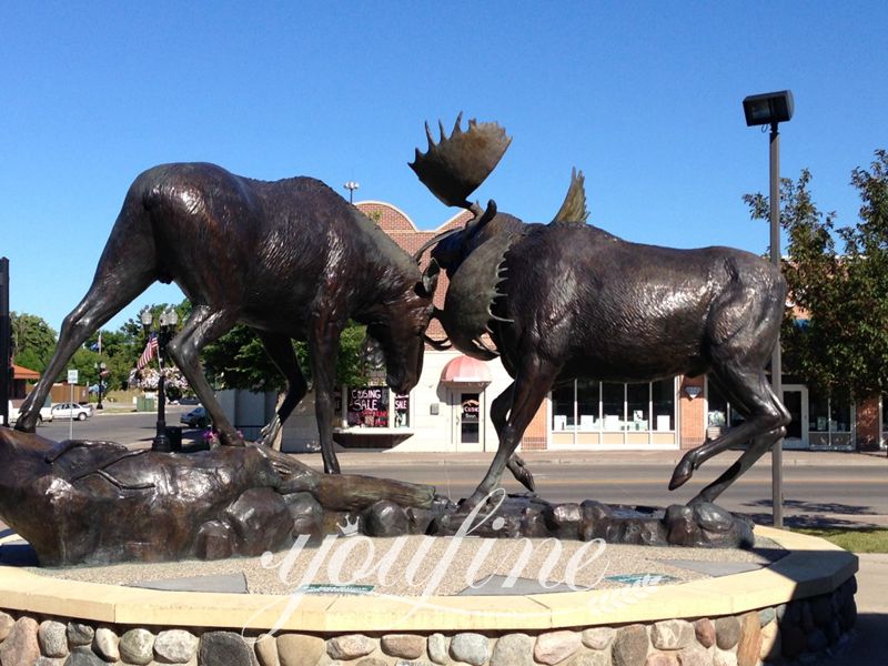 Life-size Bronze Moose Statue Garden Decor for Sale BOK1-329 - Bronze Deer Sculpture - 8