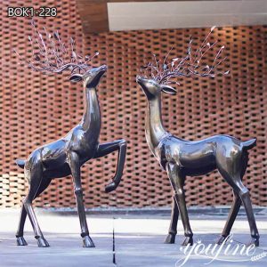 Custom Life Size Bronze Reindeer Statue for Sale BOK1-228