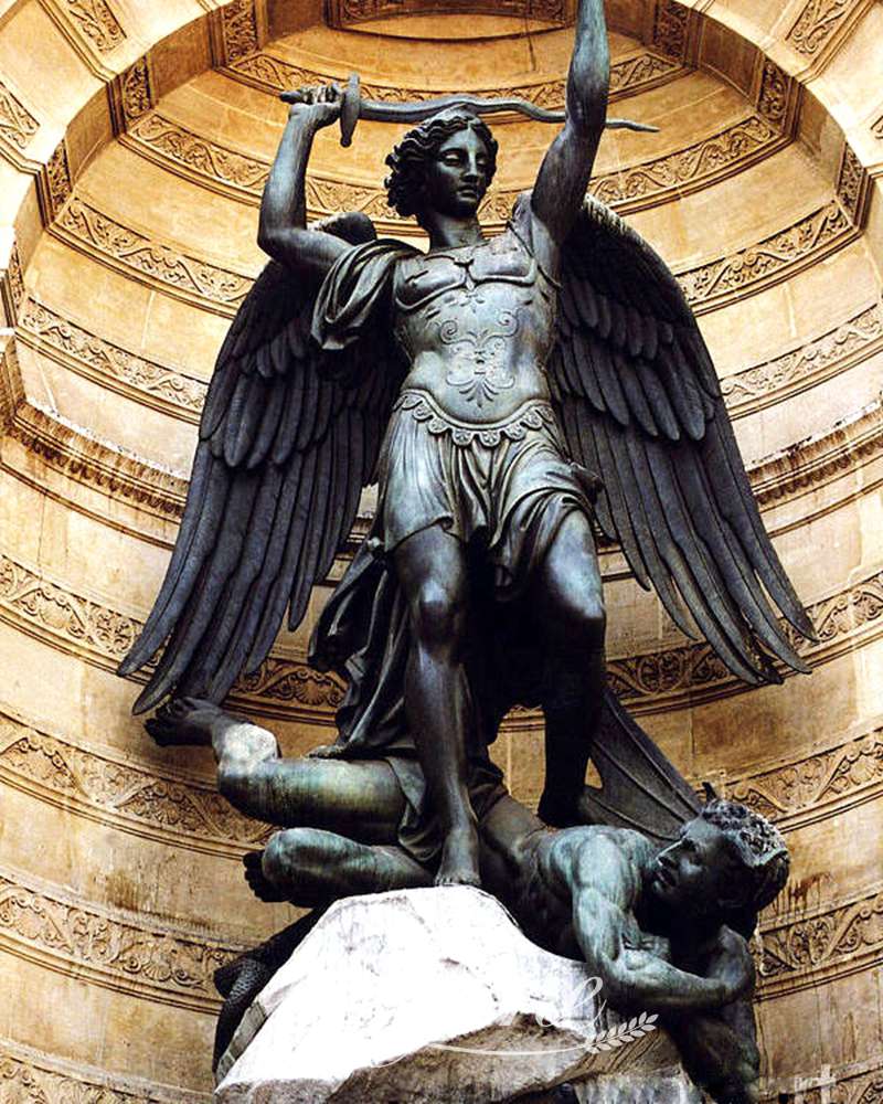 Bronze Famous St Michael Statue for Outdoor Garden for Sale BOK1-315 - Bronze Saint Sculpture - 9