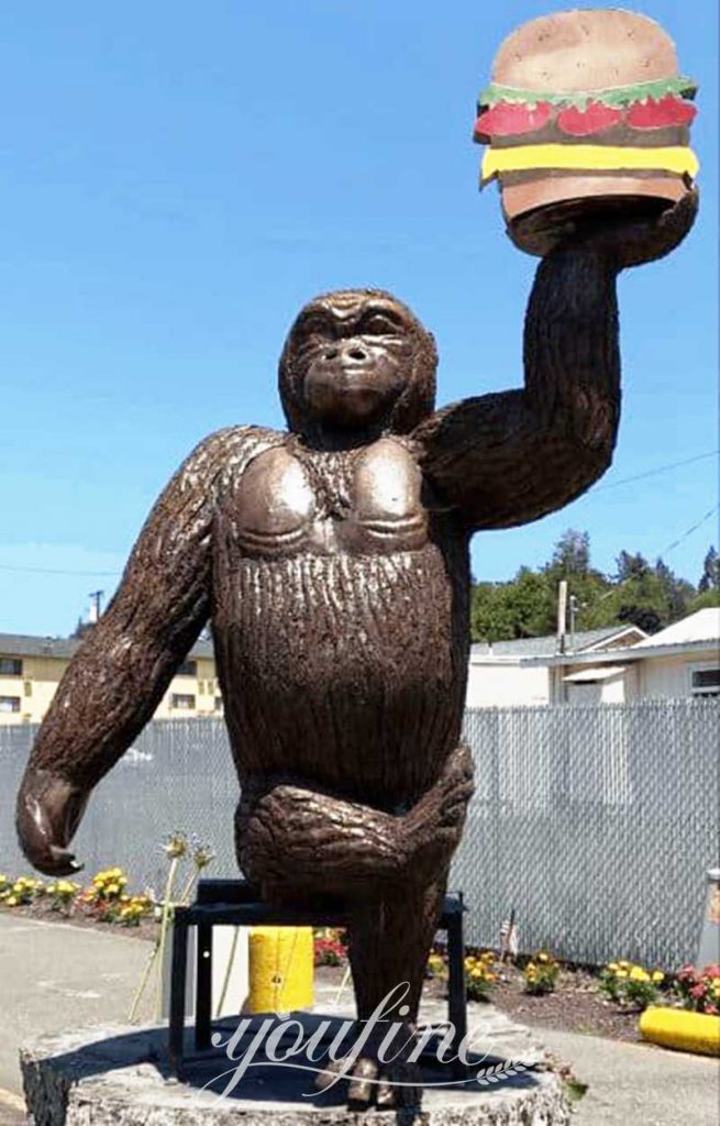 Life Size Monkey Statue for Belgrade Zoo BOK1-322 - Bronze Monkey Statue - 12