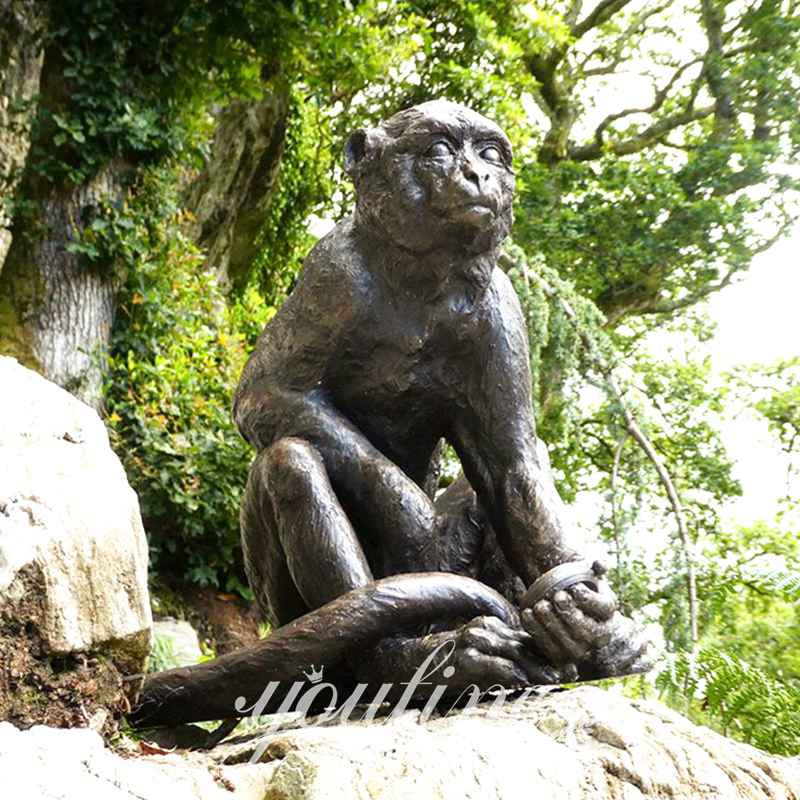 Life Size Monkey Statue for Belgrade Zoo BOK1-322 - Bronze Monkey Statue - 11