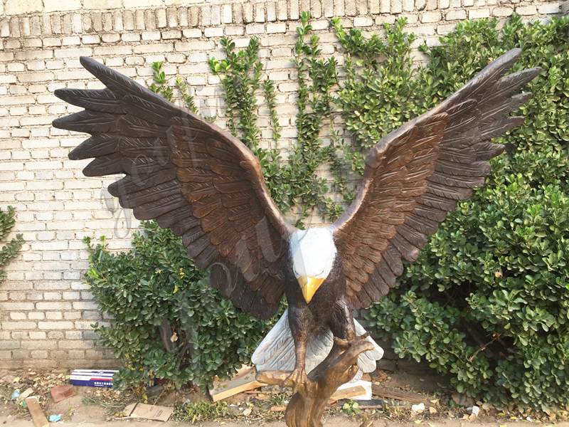 Outdoor Metal Eagle Sculpture Garden Yard Art for Sale BOK1-240 - Bronze Eagle Sculpture - 3