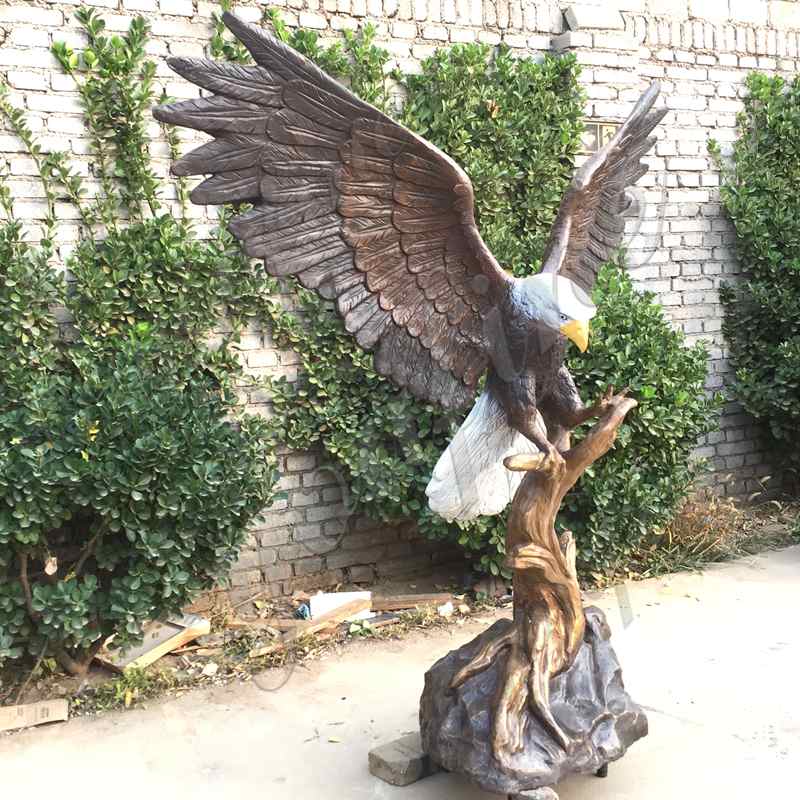 Outdoor Metal Eagle Sculpture Garden Yard Art for Sale BOK1-240 - Bronze Eagle Sculpture - 1