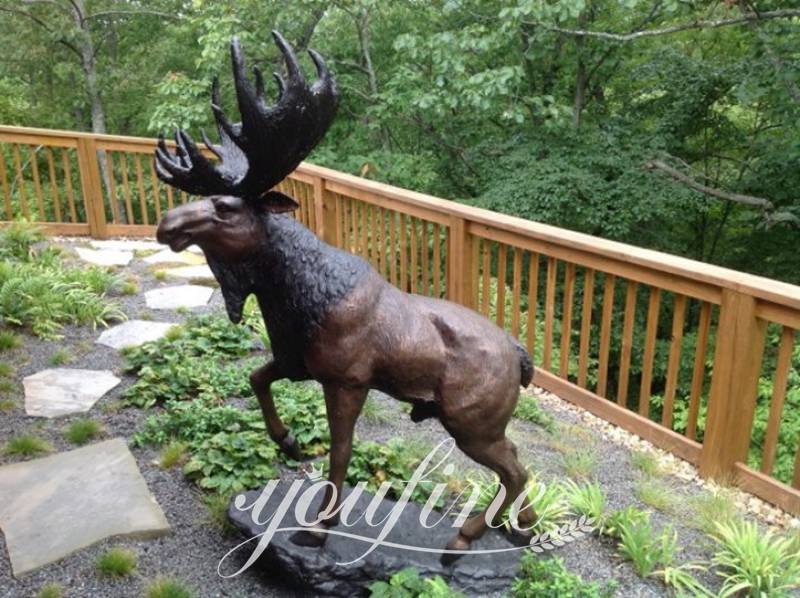 outdoor moose statue-YouFine Sculpture